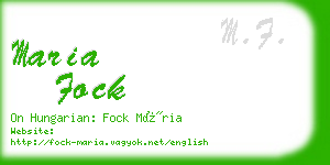 maria fock business card